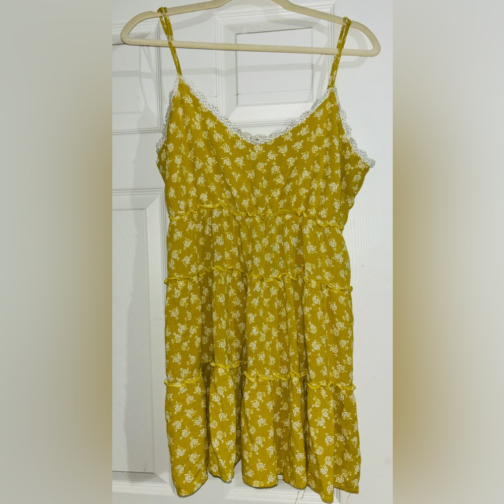 Wild Moss yellow dress size XL Raylon
